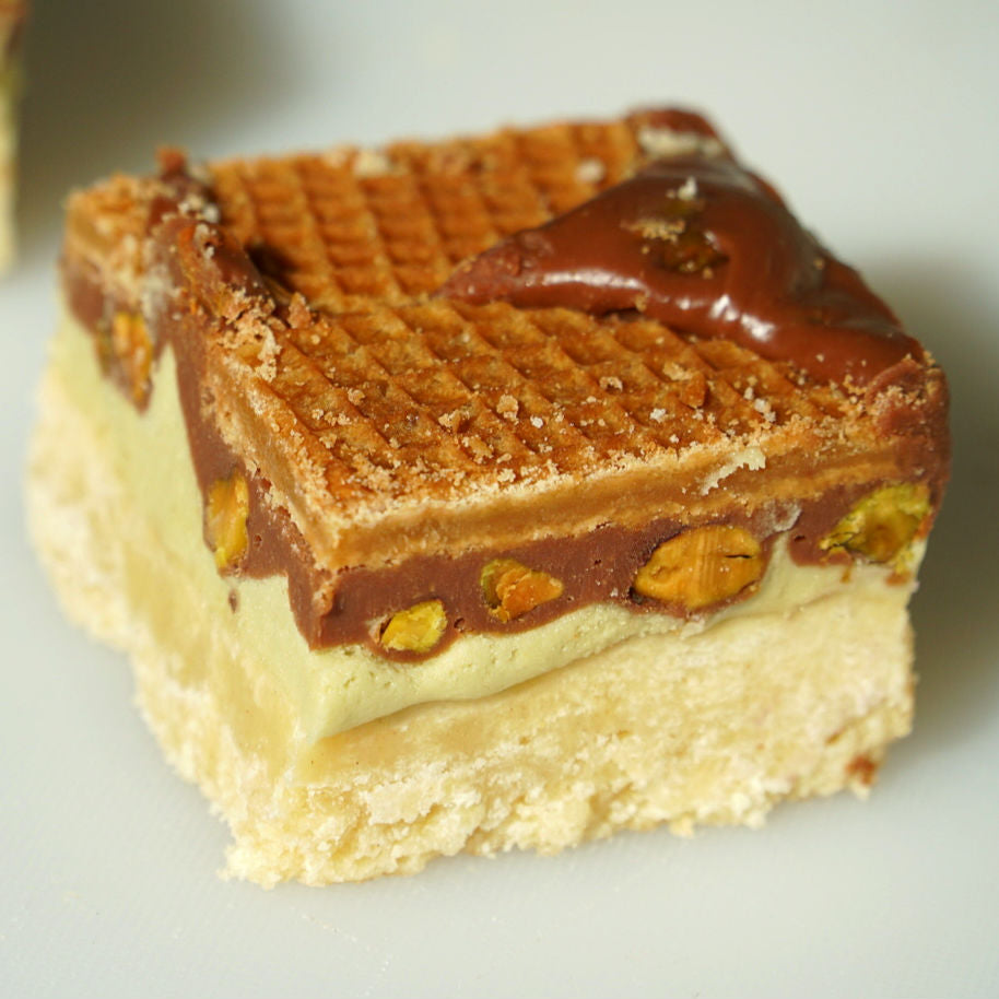 Roasted Pistachio & Stroopwafel Shortbread